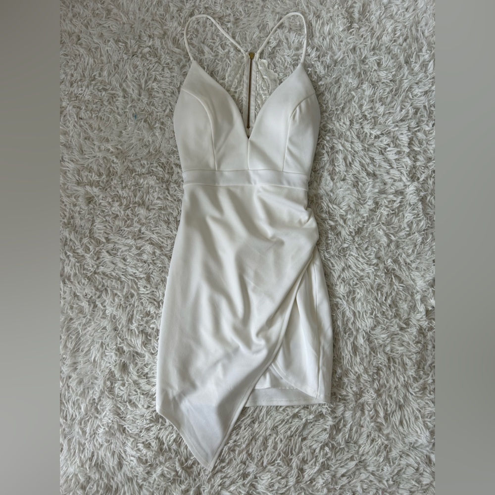 Emerald Sundae - White Dress - Short - Lacey Back - Size Medium
